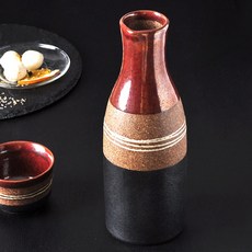 아카 도쿠리 일본 도자기 독구리 도꾸리 사케병 술병, 1개