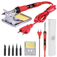 고주파인두기 전기 납땜 인두 디지털 온도 조절 용접 수리, 25.80W 220V - 908S KIT1 - 미국, 1개