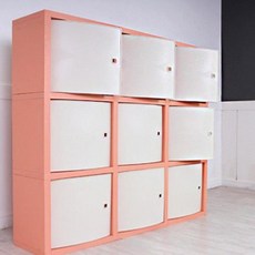 조립가구 컬러 장식장 책장 D3_3 수납 선반 큐브 공간박스 홈인 책꽂이 홈인테리어 조립가구 공간박스 수납선반박스제품, 옐로우