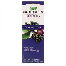 Natures Way 네이처스 웨이 엘더베리 오리지널 시럽 8 액량 온스 (240 ml), 1세트, .