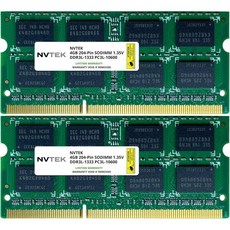 8GB (2X4GB) DDR3 1333MHZ PC310600 비ECC SODIMM KIT NVTEK 노트북 AIO PC 컴퓨터 메모리
