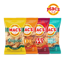 [Mac's Chicharrones] 맥스 포크 스킨 치차론 돼지껍데기 튀김 과자 4종 141g Mac's Chicharrones Crispy Fried, 솔트&비네거, 1개
