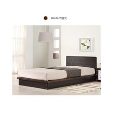 Q [호텔에 납품하는]심플 평상형 프레임+양면매트리스, 파워본넬양면매트리스, 월넛