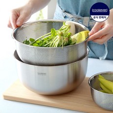  쿡에버 Cook304 스텐 믹싱볼 펀칭볼 2종세트 21cm~ /채반 쌀세척, Cook304 믹싱볼 12종세트 