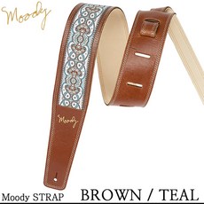 Moody - Leather Hippie 2.5 Std / 무디 히피 스트랩 (Brown/Teal & Cream), *