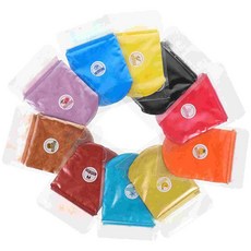 블러셔 파워 마이카 파우더 립 틴트 제작 재료 안료 글로스 10 봉지, 10 Color, 10개