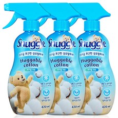 스너글 섬유탈취제 허거블 코튼, 470ml, 3개
