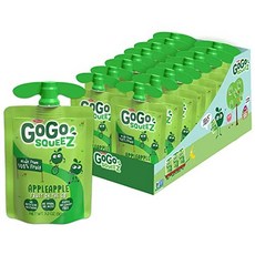 GoGo squeeZ Fruit on the Go Apple Apple 3.2 oz ( GoGo squeeZ Fruit on the Go 사과 사과 3.2온스(18팩) 어