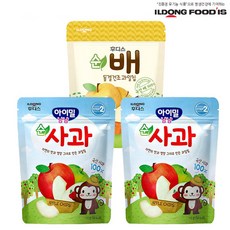 일동후디스 순과일칩 순사과 순딸기 순배, 1개, 순사과2+순배1
