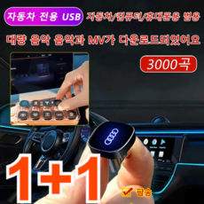 1+1 미니 차량용 발광 USB 차량usb메모리 차량용usb노래, 16GB TYPE-C 인터페이스, 시트로엥, 2개