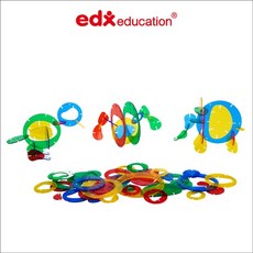 DS50126 EDX 투명무지개조약돌끼우기블록, 1개