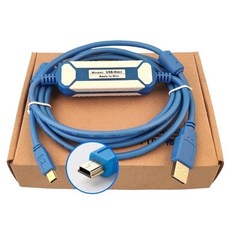 Q 시리즈 plc 프로그래밍 케이블 Q06UDEHQ03UDE 데이터 다운로드 USB-MINI Aimoxun블루 USB 2M, Magnetic isolation chip 2 mete