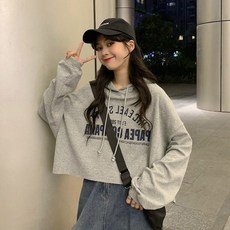 슬림핏 맨투맨 여성 2024 봄 신판 학생 쇼트트랙트 여성장 상의 후드 코트조 대외무역 여성장 도매, 흰색, 2XL, 화이트