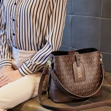 여성 버킷백 로고 버킷 가방 고급 핸드백 숄더백 크로스백 데이트 여행 가방