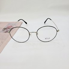 동그리 안경 남자 여자 안경테 메탈안경 블랙실버 ALIUS 0252