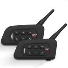 블루투스 헤드셋 이어폰 무선 마이크 EJEAS V4 Plus 오토바이 헬멧 인터콤 CVC 소음 감소 및 FM 라디오 기능을 갖춘 5.1 1500M 내에서 동시에 4명의 라이더를, EJEAS V4 Plus 오토바이 헬멧 블루투스 인터콤, 1개
