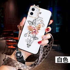 B04771 아이폰 시리즈 고급 다이아몬드 스트랩 케이스 핸드폰목걸이 그립톡 실리콘 풀커버