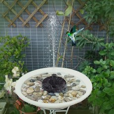 정원 분수 분수대 스프링쿨러 폭포 1W 부동 태양 분수 정원 분수 수영장 연못 장식 태양 전지 패널 전원 분수 워터 펌프 정원 장식