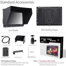 프리뷰모니터 필월드 FW759 7 인치 DSLR 필드 4K HDMI HD 비디오 지원, 기준, 협력사, 1.Standard, 1개