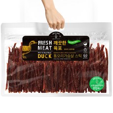 오래오래프로젝트 깨끗한 육포 오리 가슴살 스틱 벌크형 400g, 단품 - 오래오래프로젝트