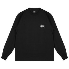 [스투시] 1994870 BLACK 베이직 로고 긴팔 티셔츠