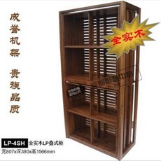 턴테이블장식장 성예 원목 오디오 프레임 풀 원목 LP-4SH 레이어드 캐비닛 블랙 플라스틱 디스크 수납 저장 캐비닛