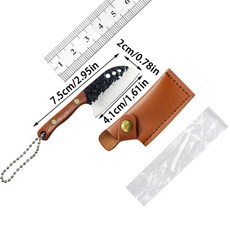 야외 미니 주방 칼 나무 손잡이 키 체인 나이프 언박싱 익스프레, 9.G, 1개
