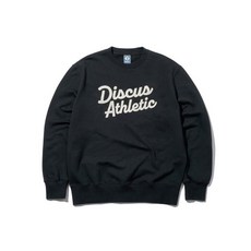 디스커스 애슬레틱 디스커스 에슬레틱 DISCUS ATHLETIC 오버 핏 로고 스웨트 셔츠 워시드 블랙