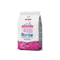 몬지 내추럴 슈퍼프리미엄 엑스트라스몰 퍼피&주니어 치킨 800g / 2개월 이상의 어린 반려견 2kg 미만의 반려견 사료