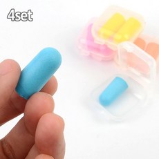 소음방지 숙면 개별보관 스폰지 귀마개 4set 차음, 1개