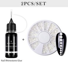 [작업용]BORN PRETTY 네일 라인스톤 접착 접착제 스틱 드릴 투명 UV LED 아트 젤 바니시 10g, 09 2Pcs Set 7, 2개