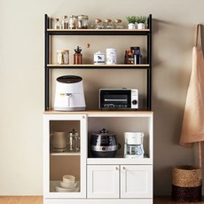 기타 리드 다용도 그릇장 수납장 팬트리장 틈새장, 그릇장(화이트)