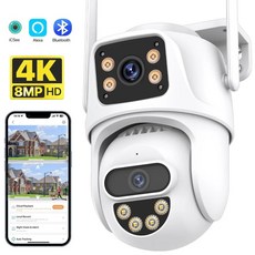 가정용CCTV 홈캠 현관 무선 야외 와이파이 CCTV 카메라 Ai 인간 감지 비디오 감시 4MP HD 지지대 아마존 알렉사 XMEye iCsee 8MP 4K PTZ IP, 8MP NO SD Card_미국 플러그, 2.8MP NO SD Card 미국 플러그, 1개