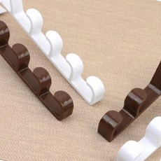 도어행거 옷정리 수납걸이 이동형행거 방문 화장실, 3단-브라운