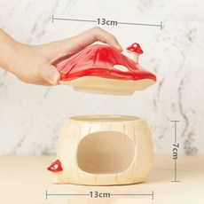 햄스터은신처 집꾸미기 귀여운 버섯 집 애완 동물 아이템 햄스터 케이지 작은 그릇 토끼 흰 족제비 친칠라 제품 물 분수, pet cage 13
