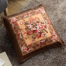 Old Home Flora 靠墊+含棉, 棕色的