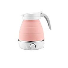 전기티포트 휴대용 커피포터 분유포트기 600ml 휴대용 접이식 주전자 온수기 600W 110/220V 전기 여행 및, [04] Temperature Pink, [01] 미국, 04 Pink-upgrade_01 미국
