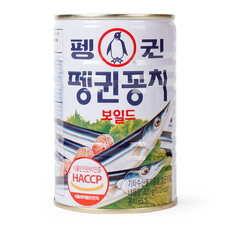 펭귄 꽁치보일드 통조림, 400g, 35개