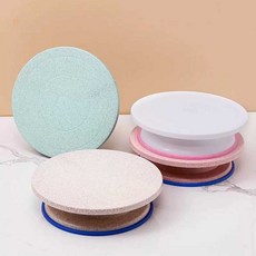 브이앤 손물레 턴테이블 원형돌림판 플라스틱손물레, 1개, 연보라 케이크 회전대+포장