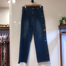 비꼴리끄 여성 자수 일자 청바지 리뷰후기