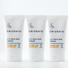 세라베라 아토 마일드 선크림 SPF50+ PA++++ (무기자차 저자극 유아 키즈썬크림 여행필수품), 50g, 3개