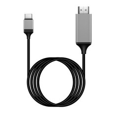 레알 USB3.1 TYPE-C to HDMI 4K 60Hz 케이블 2M RL003, 메탈 RL003