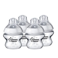 Tommee Tippee 토미티피 클로저 투 네이쳐 베이비젖병 안티콜릭 BPA-Free Extra Slow Flow 150ml 4개, -