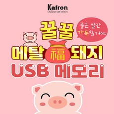 칼론 꿀꿀메탈복돼지 USB 캐릭터 메모리 고급 메탈소재 다양한 용량, 128GB, 1개