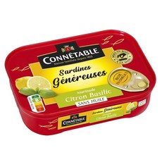 CONNETABLE 레몬 바질 정어리 통조림, 10개, 140g
