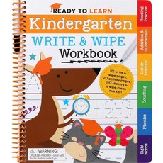 Ready to Learn Kindergarten Write and Wipe Workbook Addition Subtraction Sight Words Letter Sounds T