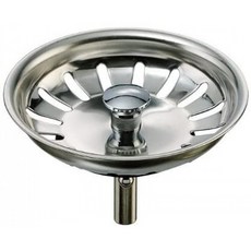 볼 키친 싱크 크롬 직경이 8 X 34 mm인 스트레이너 플러그 핸드 작동 가이드 로드용 밸브 상부 섹션, 1