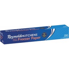 Reynolds Freezer 종이 플라스틱 코팅 18 인치 총 150 Sq Ft 정육점 포장지 예술 및 공예품 선반 보호 배너 등에 적합합니, 단일옵션