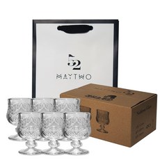 메이투 센스있는 집들이 선물 고급 미니 술잔 40ml 6P, 1개