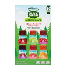 블랙 포레스트 스트레치 아일랜드 과일 스트라이프 젤리 버라이어티 팩 Black Forest Stretch Island Fruit Strips, 50개, 14g
